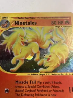 Pokemon TCG Ninetales H19/H32 Aquapolis Holo Rare - VINTAGE WOTC DAMAGED - Image 3