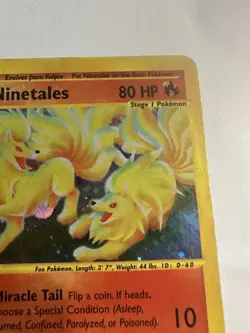 Pokemon TCG Ninetales H19/H32 Aquapolis Holo Rare - VINTAGE WOTC DAMAGED - Image 4