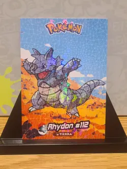 Pokemon, PERU, Rhydon, Crystal Card Collection, Stained Glass Holo, LP - Image 1