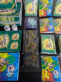 Pokemon Accessories LOT - Mini Portfolios, Notebooks, Sleeves, Coins, Stickers - Image 4