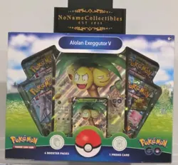 Pokemon Go Alolan Exeggutor V Collection Box 4 Booster Pack Set New & Sealed 820650850547 - Image 1