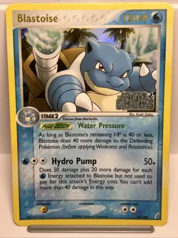 Blastoise 14/100 Reverse Holo Stamped EX Crystal Guardians Pokemon Card 2006 LP+ - Image 1
