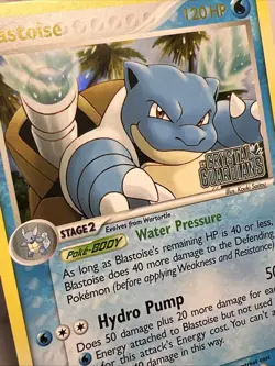 Blastoise 14/100 Reverse Holo Stamped EX Crystal Guardians Pokemon Card 2006 LP+ - Image 2