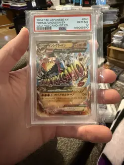 2014 POKEMON JPN XY GAIA VOLCANO 1ST ED #040 PRIMAL GROUDON EX PSA 10 - Image 1