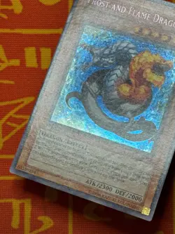 YUGIOH FROST AND FLAME DRAGON SECRET RARE 1ST EDITION EXCELLENT TAEV-EN033 - Image 4