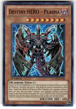 Destiny HERO - Plasma LCGX-EN134 Yu-Gi-Oh Legendary Collection 2-1st Edition NM - Image 1