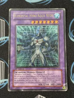 Yugioh Elemental Hero Aqua Neos POTD-EN031 Ultimate Rare 1ST ED HP - Image 1