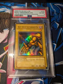 Yugioh Right Arm of the Forbidden One LOB-122 Ultra Rare Unlimited - PSA 6 - Image 1