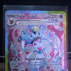 Pokemon Sylveon EX TCG Prismatic Evolutions Holo Rare Card 156/131 SV - Image 2