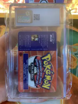 2000 Pokemon Bell Phone Card Pikachu #25 - CGC 7 Near Mint POP 2 - Image 3