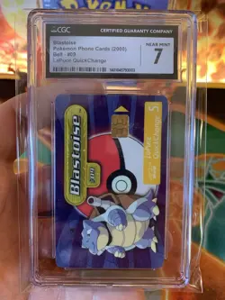 2000 Pokemon Bell Phone Card Blastoise #09 - CGC 7 Near Mint - Image 2