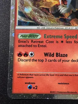 Entei SL3 Call of Legends COL Pokemon Card Holo Foil Secret Rare LP - Image 5