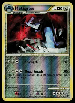 Pokemon Card - Metagross Undaunted 18/90 Reverse Holo - Image 1