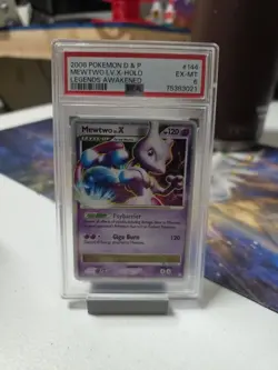 Mewtwo LV X 144/146 DP Legends Awakened Holo 2008 Pokemon TCG Card PSA 6 EX/MT - Image 1