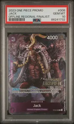 Jack (Offline Regional 2023) [Finalist] ST04-008 One Piece Card PSA 10 - Image 1