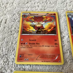 Lot of (8) 2011/14 Rare Vintage POKEMON Cards NM-MINT Simisear Mienfoo Litleo - Image 5