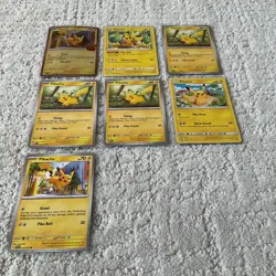 Lot of (7) Rare Vintage Pikachu POKEMON Cards Holo Sword & Shield Era NM-MINT - Image 1