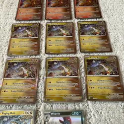 Lot of (11) All Holos Ancient POKEMON Cards NM-MINT Raging Bolt Gouging Fire - Image 3