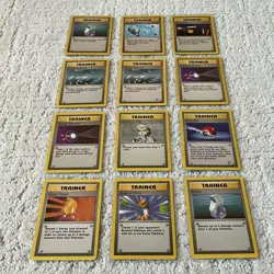 Lot of (12) 1995 Super Rare Pokemon Trainer Illustration TCG Cards Light Play - Image 1