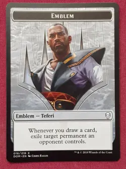 Magic The Gathering DOMINARIA TEFERI HERO OF DOMINARIA EMBLEM token card MTG - Image 1