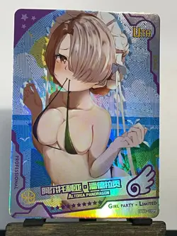 Goddess Story Girl Party Anime Waifu Doujin Holo Foil Card - UTR Altoria Pen - Image 1