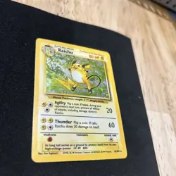 Pokemon TCG Raichu Base Set Holo Rare Card 14/102 - Image 1