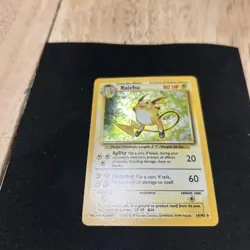 Pokemon TCG Raichu Base Set Holo Rare Card 14/102 - Image 3