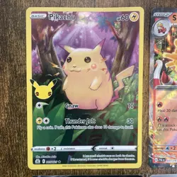 Lot Of 4 Full Art, EX, V Pokemon Cards | Pikachu, Nacli, Skeledirge, Dhelmise - Image 2