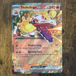Lot Of 4 Full Art, EX, V Pokemon Cards | Pikachu, Nacli, Skeledirge, Dhelmise - Image 5