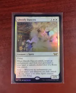 FOIL Prerelease GHOSTLY DANCERS mtg NM Duskmourn Rare PROMO - Image 1