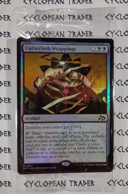 FOIL Prerelease CURSECLOTH WRAPPINGS mtg SEALED Aetherdrift Rare Stamped PROMO - Image 1