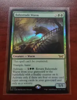 FOIL Prerelease BALUSTRADE WURM mtg NM Duskmourn Rare PROMO - Image 1