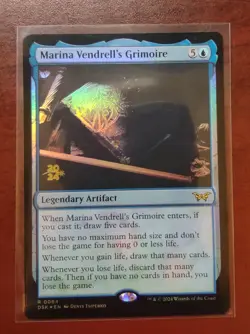FOIL Prerelease MARINA VENDRELL'S GRIMOIRE mtg NM Duskmourn Rare PROMO - Image 1