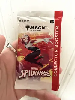 Magic The Gathering MTG Marvel Spiderman SEALED Collector Booster Pack IN HAND - Image 1