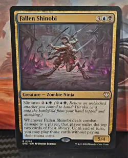 magic the gathering - Fallen Shinobi - Creature - Zombie Ninja - Rare - Ninjutsu - Image 1