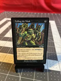 Vintage 1998 MTG Exodus Culling The Weak Card NM - Image 1