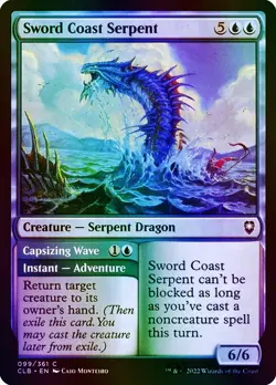 Sword Coast Serpent Commander Legends: Battle for Baldur's Gate NM MTG Foil - Image 1