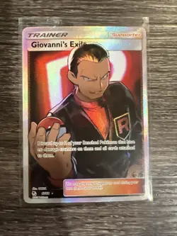 Pokemon TCG Giovanni's Exile 67/68 Hidden Fates Full Art Trainer NM - Image 1