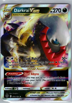 Darkrai Vstar 099/189 - Pokemon TCG SWSH10: Astral Radiance - Ultra Rare (NM) - Image 1
