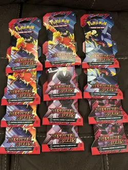 Pokemon TCG DESTINED RIVALS Sleeved Booster Packs New Sealed Lot of 12 Packs - Image 3
