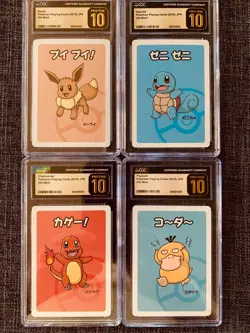 4 - Pokemon 2019 Old Maid, Eevee, Squirtle, Charmander & Psyduck All Pristine 10 - Image 1