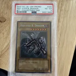 2002 YU-GI-OH! PROMO BPT-COLLECTOR'S TINS BPT-005 RED-EYES B. DRAGON - PSA 4 - Image 1