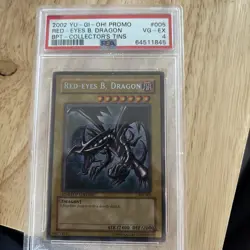 2002 YU-GI-OH! PROMO BPT-COLLECTOR'S TINS BPT-005 RED-EYES B. DRAGON - PSA 4 - Image 2