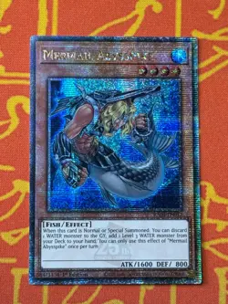YUGIOH MERMAIL ABYSSPIKE QUARTER CENTURY SECRET RARE 1ST NM RA04-EN012 - Image 1