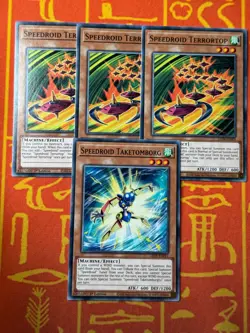 YUGIOH SPEEDROID TERRORTOP + TAKETOMBORG SET COMMON 1ST NM LED8-EN009/EN011 - Image 1