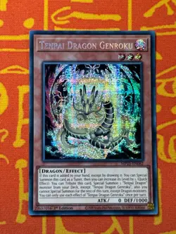 YUGIOH TENPAI DRAGON GENROKU SECRET RARE 1ST EDITION NM MP25-EN082 - Image 1