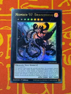 YUGIOH NUMBER 97: DRAGLUBION ULTRA RARE 1ST EDITION NM GFP2-EN145 - Image 1