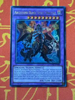 YUGIOH ARCHFIEND BLACK SKULL DRAGON ULTRA RARE 1ST EDITION LIGHT PLAY CORE-EN048 - Image 1