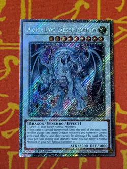 YUGIOH AZURE-EYES SILVER DRAGON PLATINUM SECRET RARE 1ST NM RA04-EN208 - Image 1
