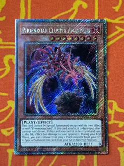 YUGIOH PHOENIXIAN CLUSTER AMARYLLIS PLATINUM SECRET RARE NM RA04-EN136 - Image 1